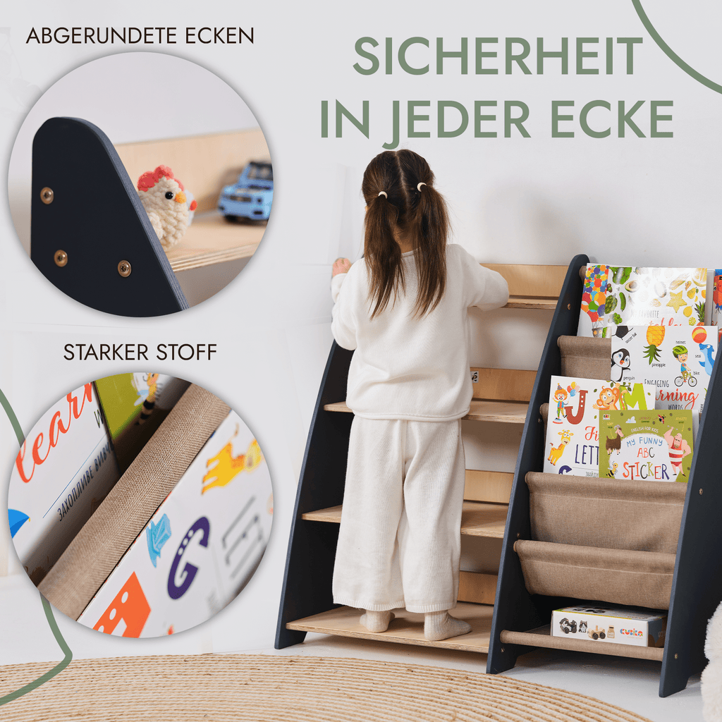 2in1 Montessori - Regal für Kleinkinder – Bücher & Spielzeug - BabyNestia