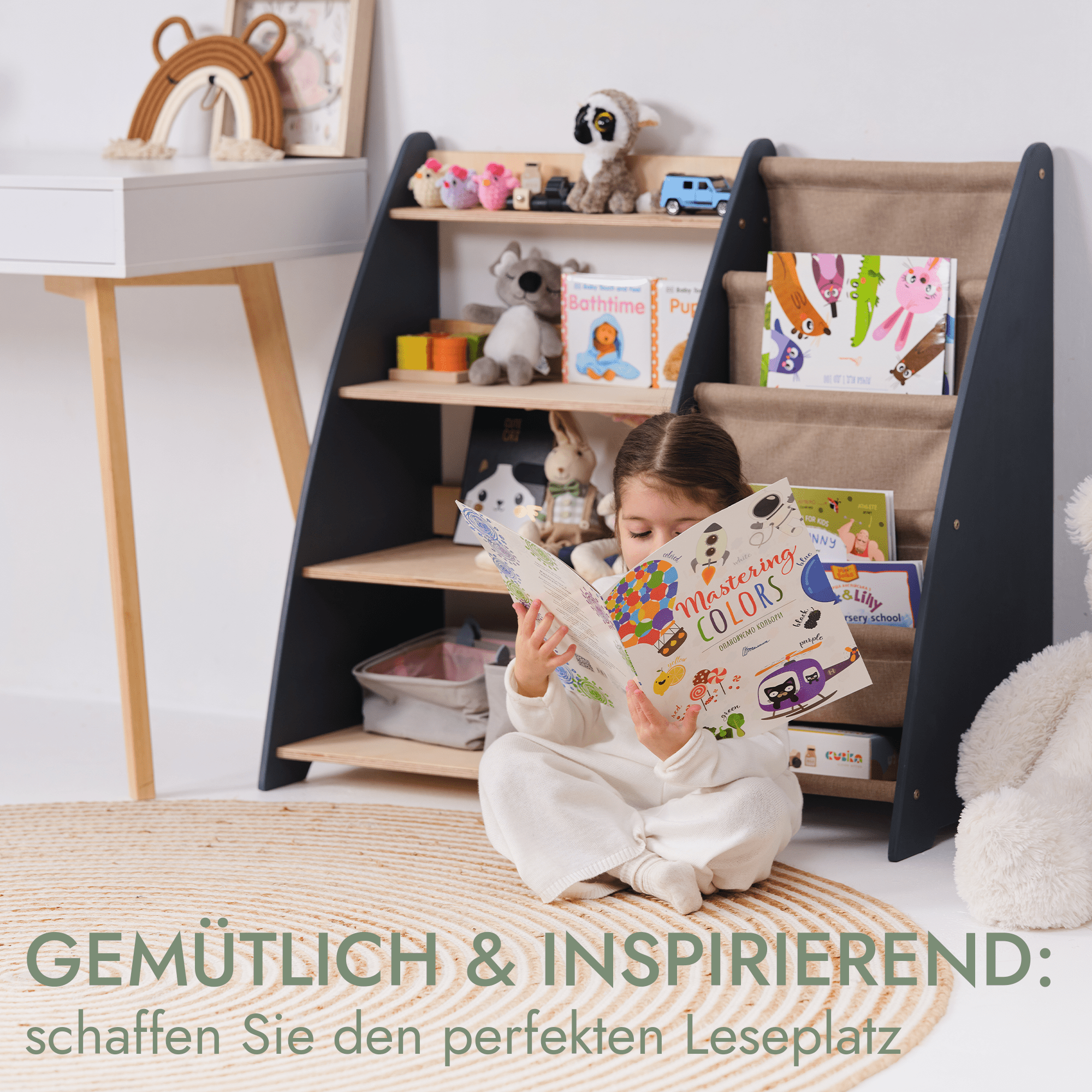 2in1 Montessori - Regal für Kleinkinder – Bücher & Spielzeug - BabyNestia