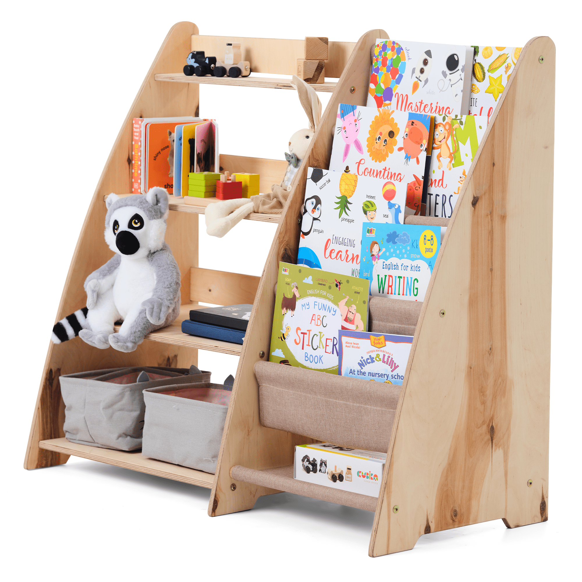 2in1 Montessori - Regal für Kleinkinder – Bücher & Spielzeug - BabyNestia