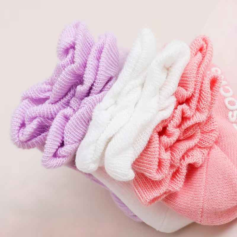 3Pair/Lot 2020 New Non - Slip Children Baby Socks Newborn Baby Socks for Girls and Boys - BabyNestia