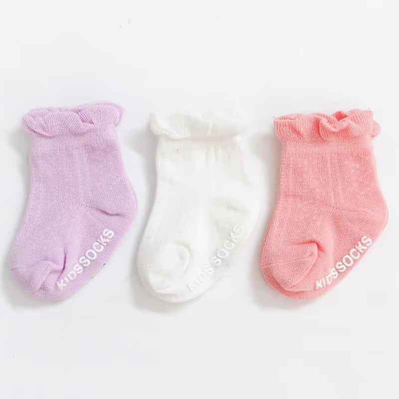 3Pair/Lot 2020 New Non - Slip Children Baby Socks Newborn Baby Socks for Girls and Boys - BabyNestia