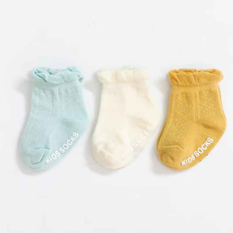 3Pair/Lot 2020 New Non - Slip Children Baby Socks Newborn Baby Socks for Girls and Boys - BabyNestia