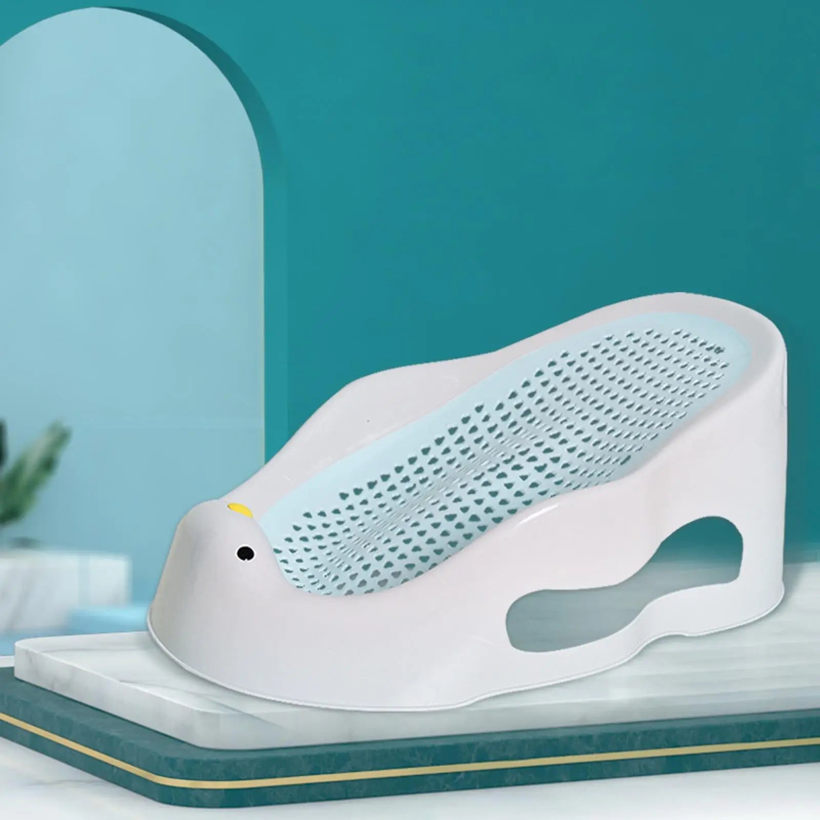 Baby Bath Support Portable Soft Non - Slip Lounger for 0 - 6 Months Infant blue - BabyNestia