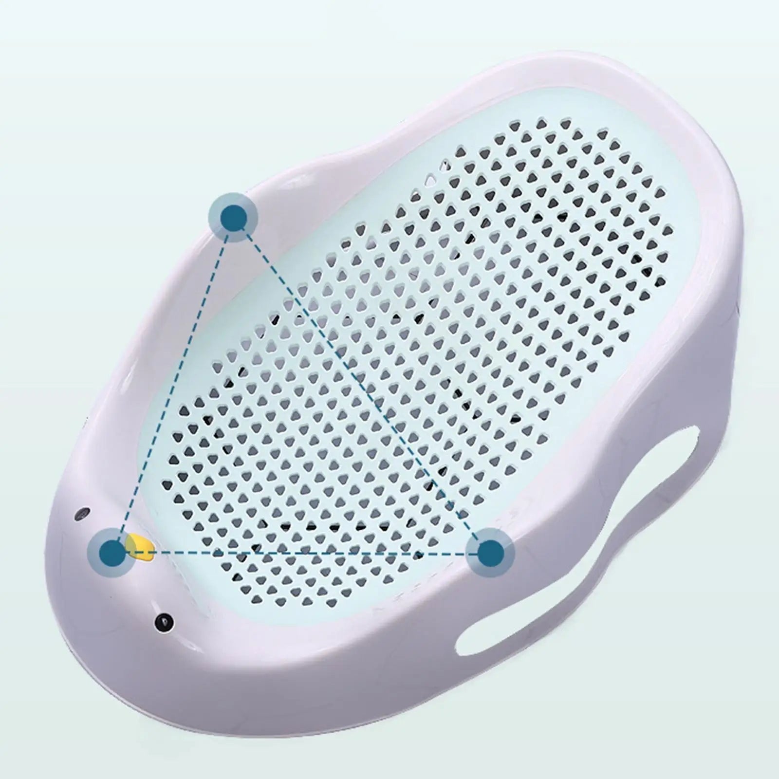 Baby Bath Support Portable Soft Non - Slip Lounger for 0 - 6 Months Infant blue - BabyNestia