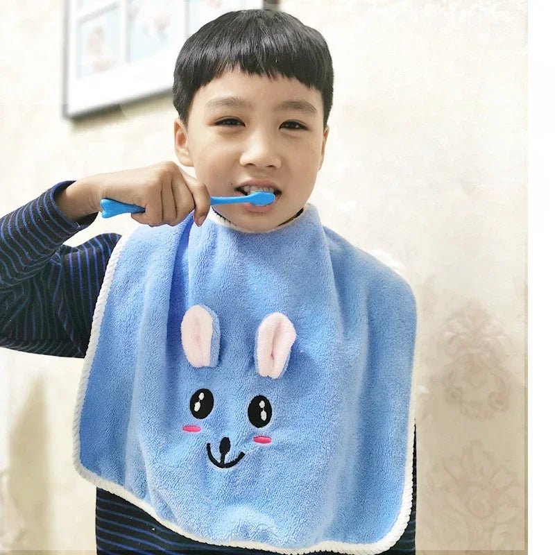 Baby Bibs for Children Washing Face Towel Soft Salive Towel Boys Girls Learning Brushing Teeth Towel for 3 - 8 Years Kids - BabyNestia