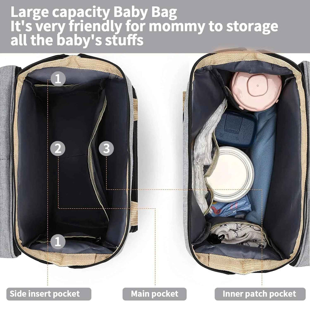 Baby Diaper Bag Nappy Stroller Bags for Baby Maternity Bag Backpacks Crib Newborn Mommy Bag Changing Table Baby Bags for Mom - BabyNestia