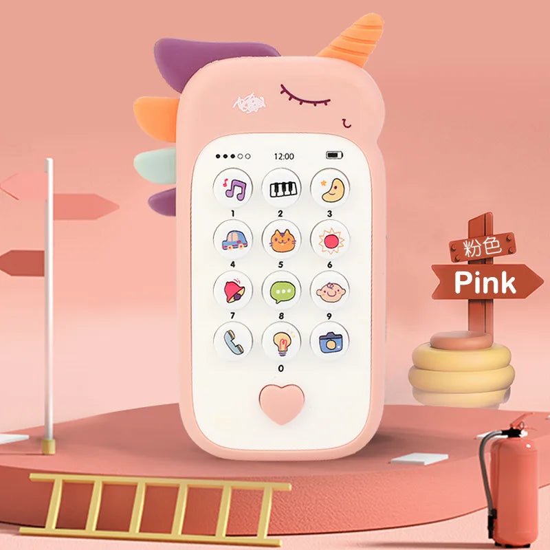 Baby Phone Toy Music Sound Telephone Sleeping Toys With Teether Simulation Phone Kids Infant Early Educational Toy Kids Gifts - BabyNestia