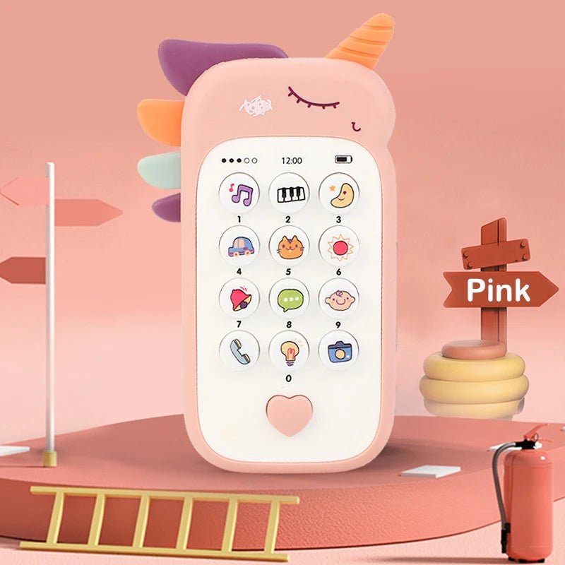 Baby Phone Toy Music Sound Telephone Sleeping Toys With Teether Simulation Phone Kids Infant Early Educational Toy Kids Gifts - BabyNestia