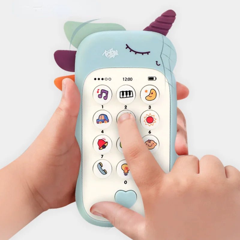 Baby Phone Toy Music Sound Telephone Sleeping Toys With Teether Simulation Phone Kids Infant Early Educational Toy Kids Gifts - BabyNestia
