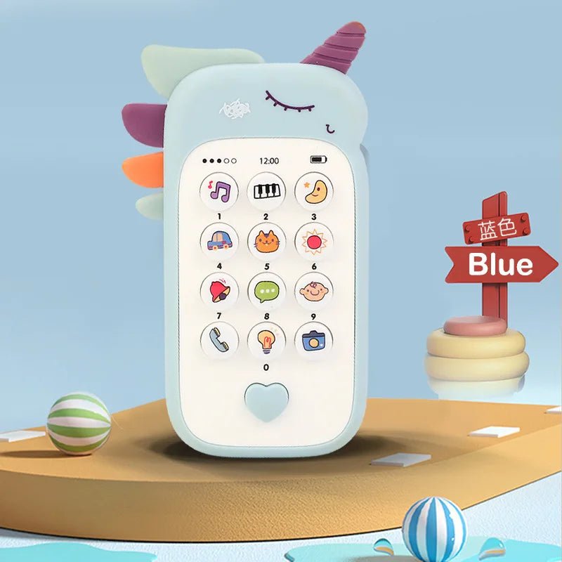 Baby Phone Toy Music Sound Telephone Sleeping Toys With Teether Simulation Phone Kids Infant Early Educational Toy Kids Gifts - BabyNestia