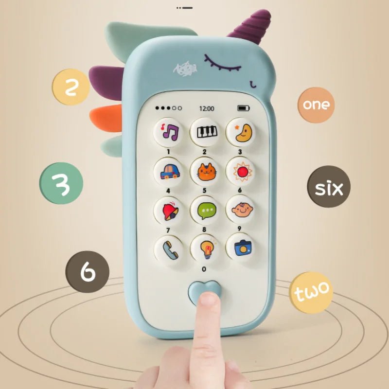 Baby Phone Toy Music Sound Telephone Sleeping Toys With Teether Simulation Phone Kids Infant Early Educational Toy Kids Gifts - BabyNestia