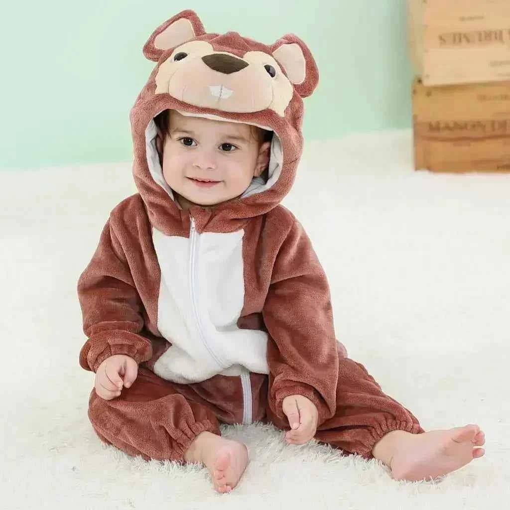 Baby Rompers Winter Kigurumi Lion - BabyNestia