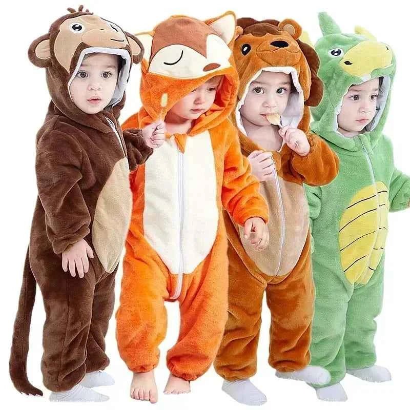 Baby Rompers Winter Kigurumi Lion - BabyNestia