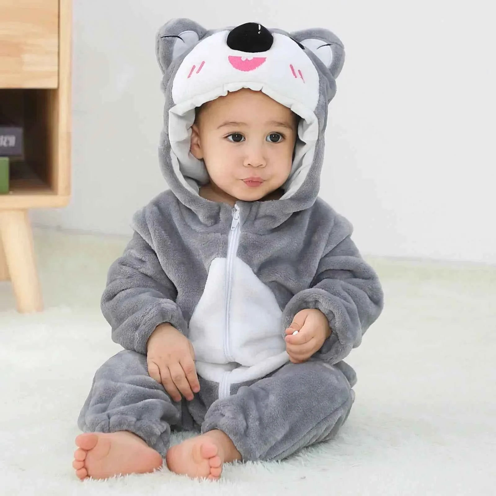 Baby Rompers Winter Kigurumi Lion - BabyNestia