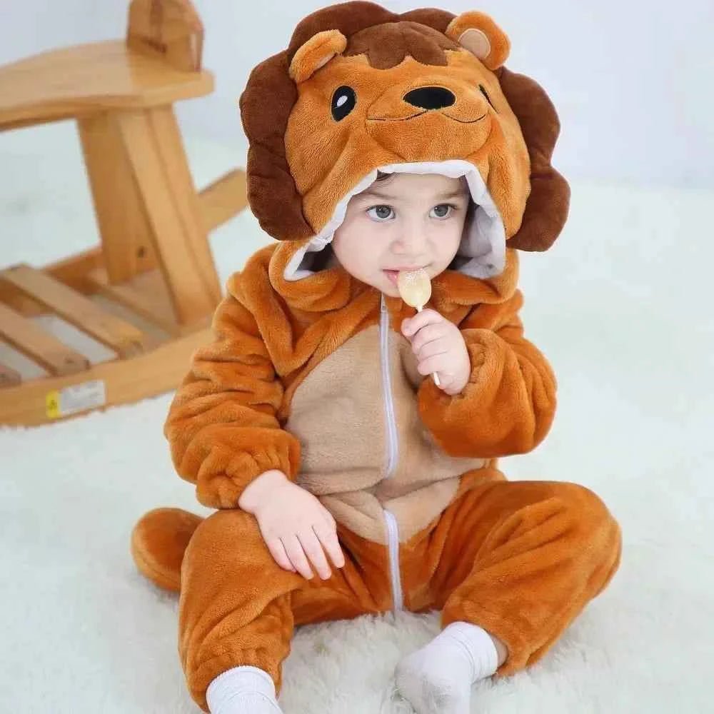 Baby Rompers Winter Kigurumi Lion - BabyNestia