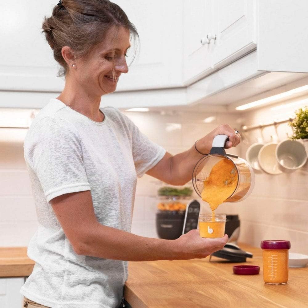 Babymoov Babybols Lot de Pots de Conservation Verre 4x100ml & 4x220 ml - Couvercles Hermétiques - BabyNestia