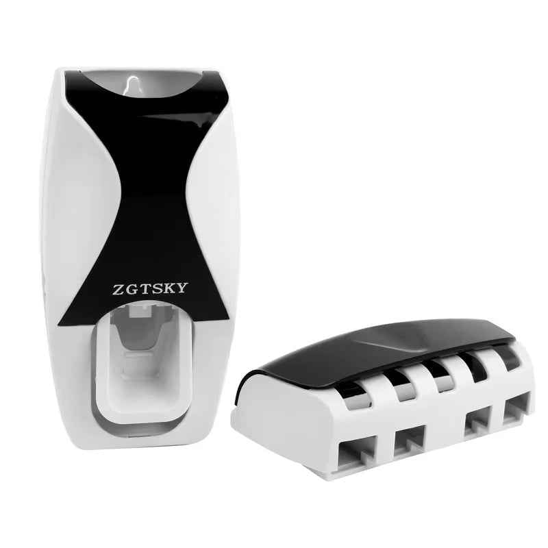 Bathroom Accessories Automatic Toothpaste Dispenser Dust - Proof Toothbrush Holder Wall Mount Stand Toothpaste Squeezers Tooth - BabyNestia
