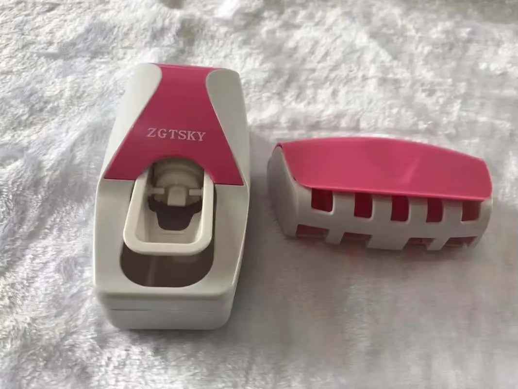 Bathroom Accessories Automatic Toothpaste Dispenser Dust - Proof Toothbrush Holder Wall Mount Stand Toothpaste Squeezers Tooth - BabyNestia