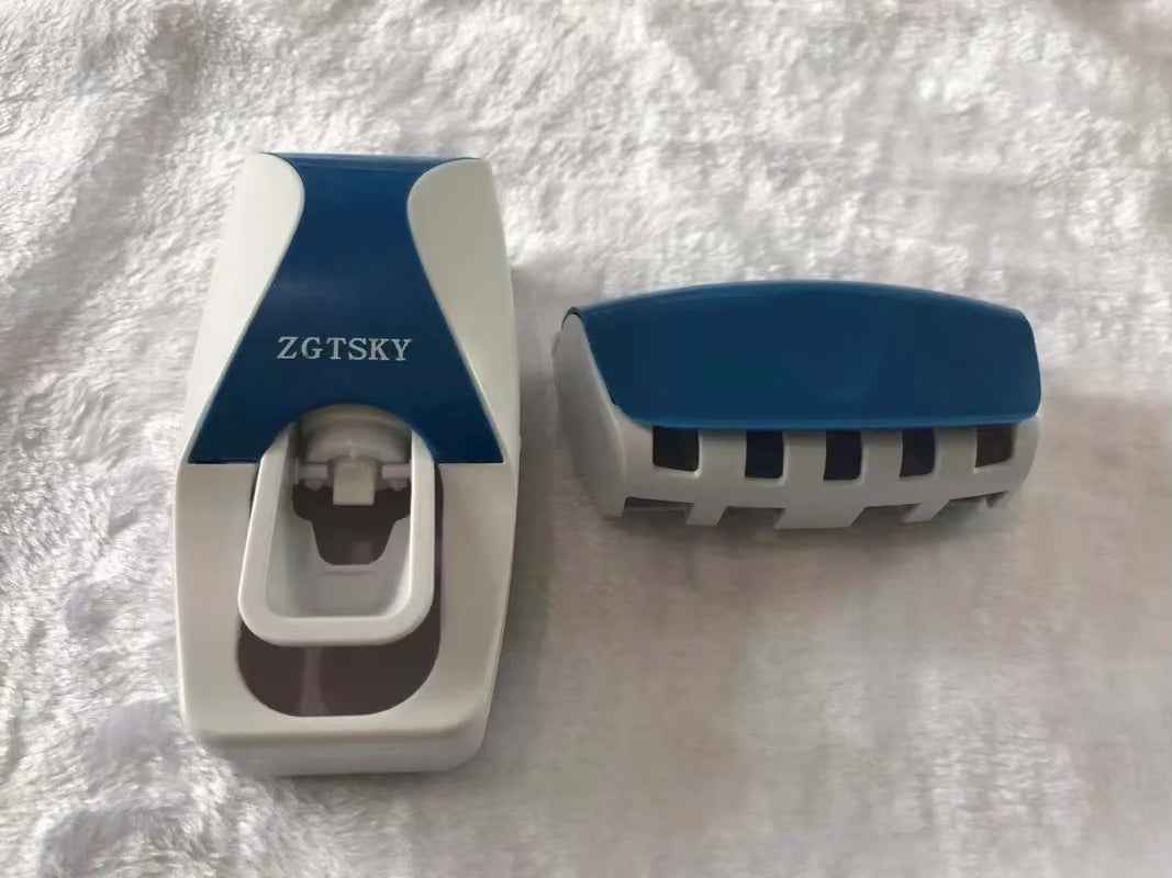 Bathroom Accessories Automatic Toothpaste Dispenser Dust - Proof Toothbrush Holder Wall Mount Stand Toothpaste Squeezers Tooth - BabyNestia