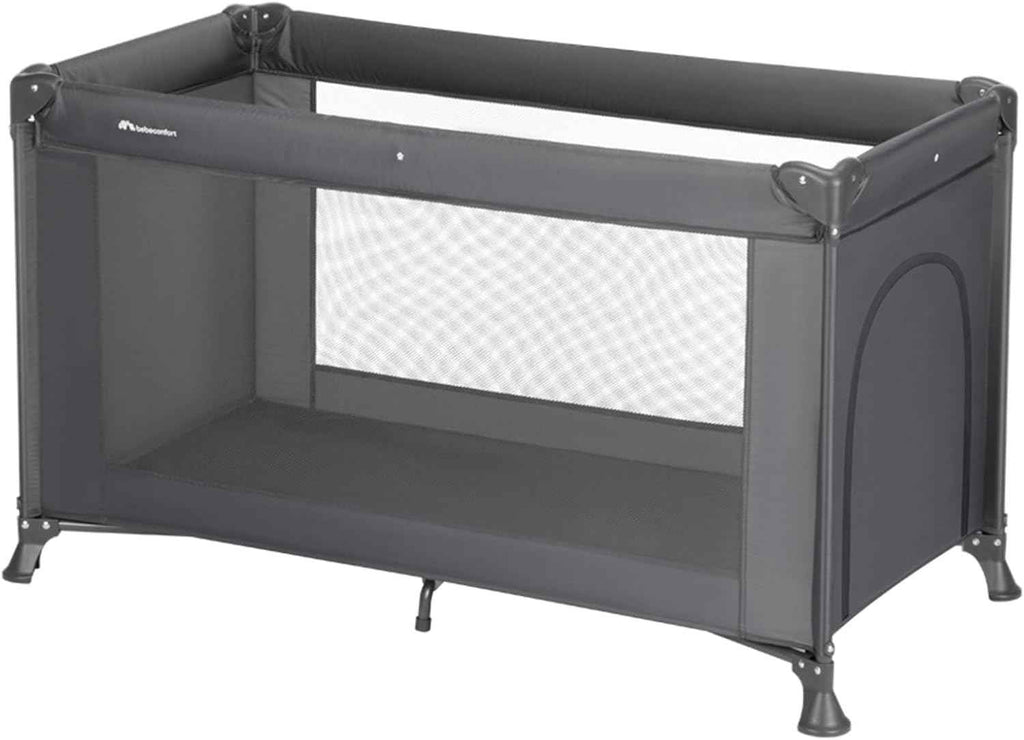 Bebeconfort Sweet Dreams, Lit Parapluie Bébé, 0-3 Ans (0-15 kg), Léger, Grand Matelas, Ouverture Latérale, Design Pliable, Sac de Transport Inclus, Mineral Graphite