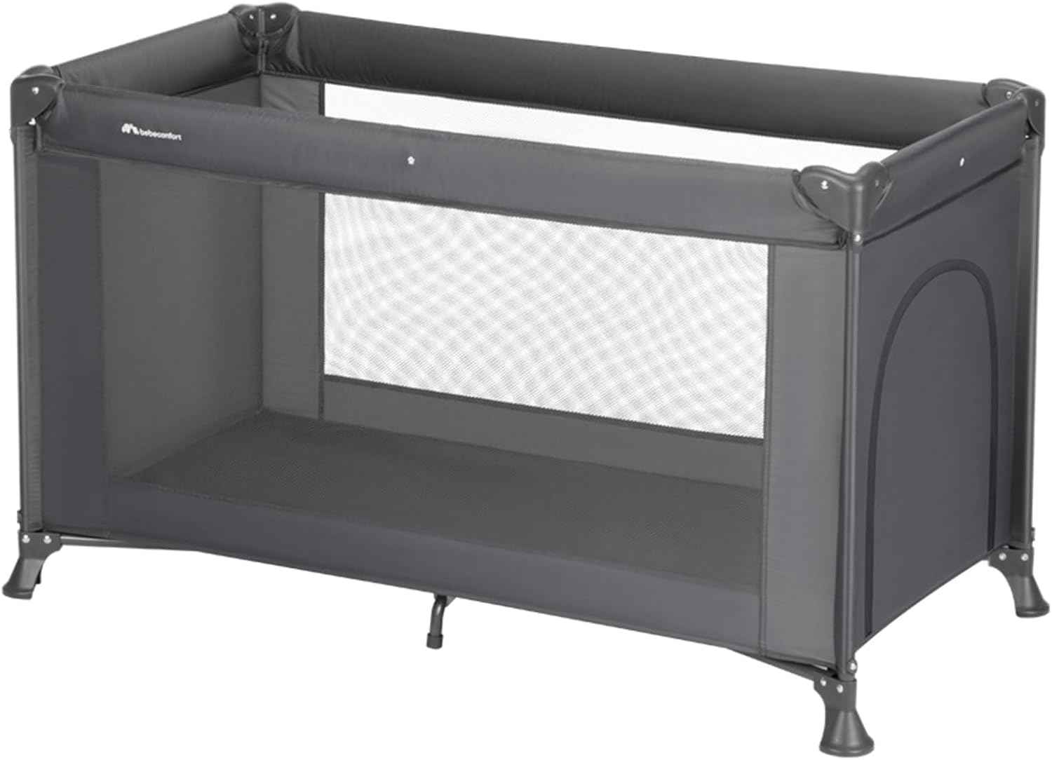 Bebeconfort Sweet Dreams, Lit Parapluie Bébé, 0-3 Ans (0-15 kg), Léger, Grand Matelas, Ouverture Latérale, Design Pliable, Sac de Transport Inclus, Mineral Graphite