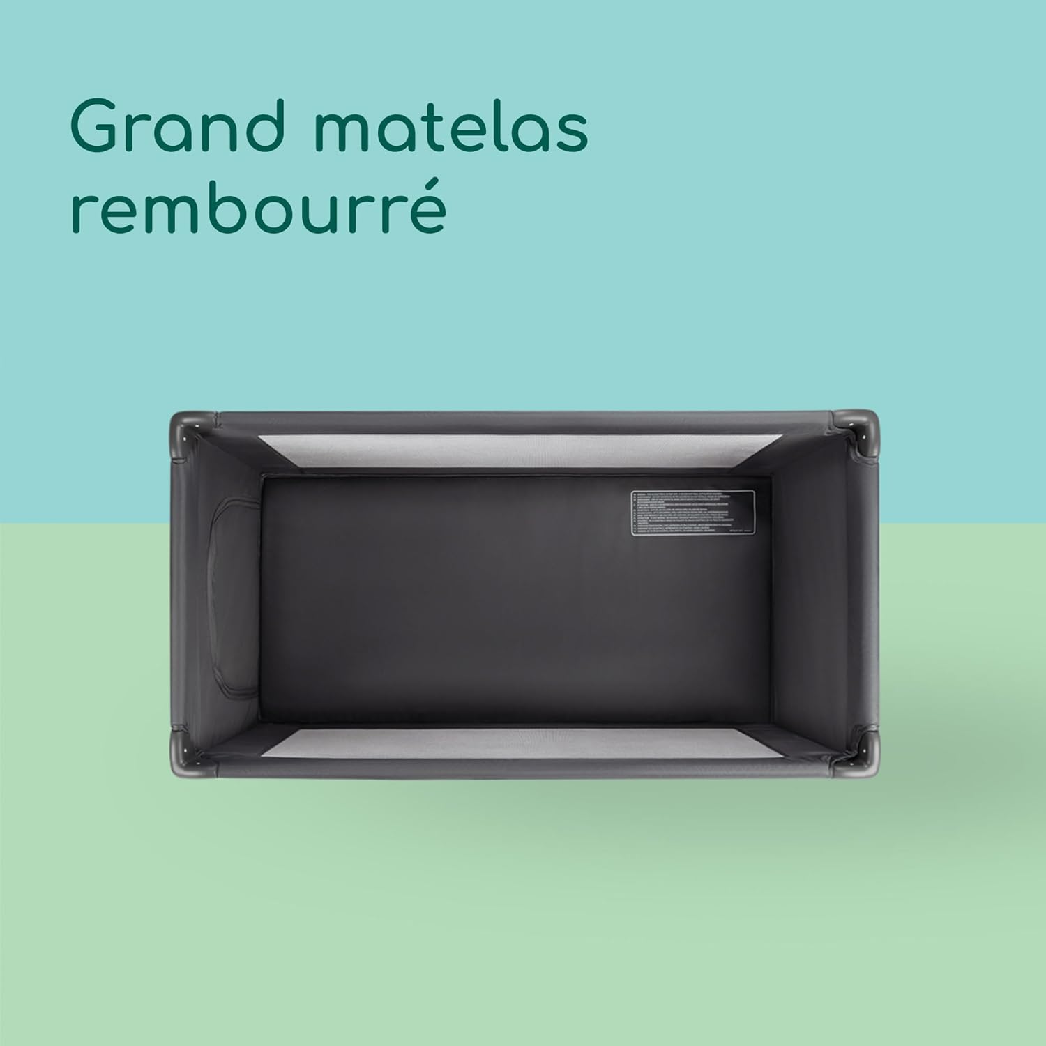 Bebeconfort Sweet Dreams, Lit Parapluie Bébé, 0 - 3 Ans (0 - 15 kg), Léger, Grand Matelas, Ouverture Latérale, Design Pliable, Sac de Transport Inclus, Mineral Graphite - BabyNestia