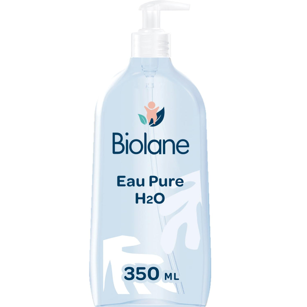 BIOLANE - Eau Pure H2O - Nettoyant Pour Le Visage, Corps Et Siège Du Bébé - Sans rinçage - 1 flacon - pompe 750ml - Fabriqué en France - BabyNestia