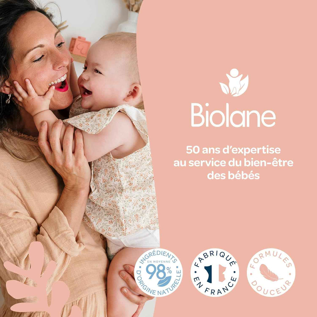BIOLANE - Eau Pure H2O - Nettoyant Pour Le Visage, Corps Et Siège Du Bébé - Sans rinçage - 1 flacon -pompe 750ml - Fabriqué en France