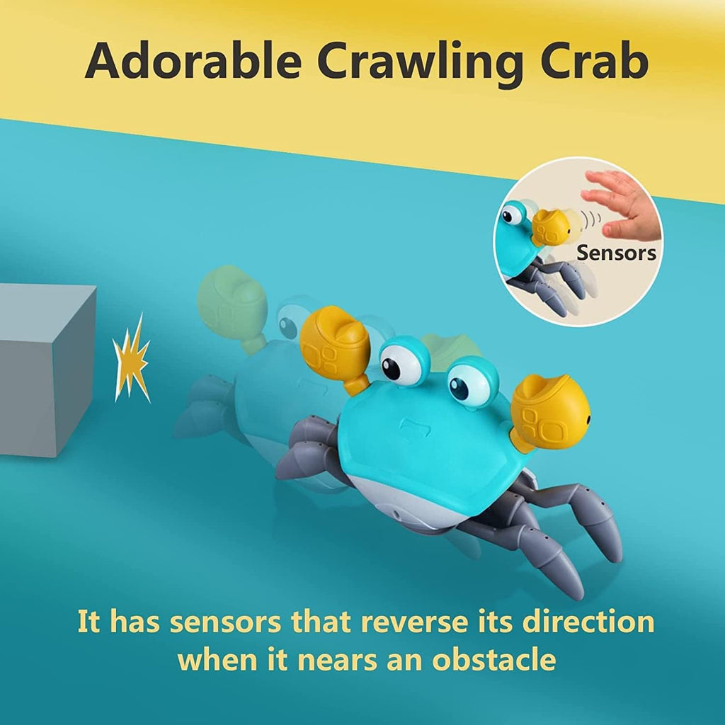 control future Crawling Crab Baby Toy - Infant Tummy Time Toys 3 4 5 6 7 8 9 10 11 12 Babies Boy 3 - 6 6 - 12 Learning Crawl 9 - 12 12 - 18 Walking Toddler 36 Months Old Music Development 1st Birthday Gifts - BabyNestia