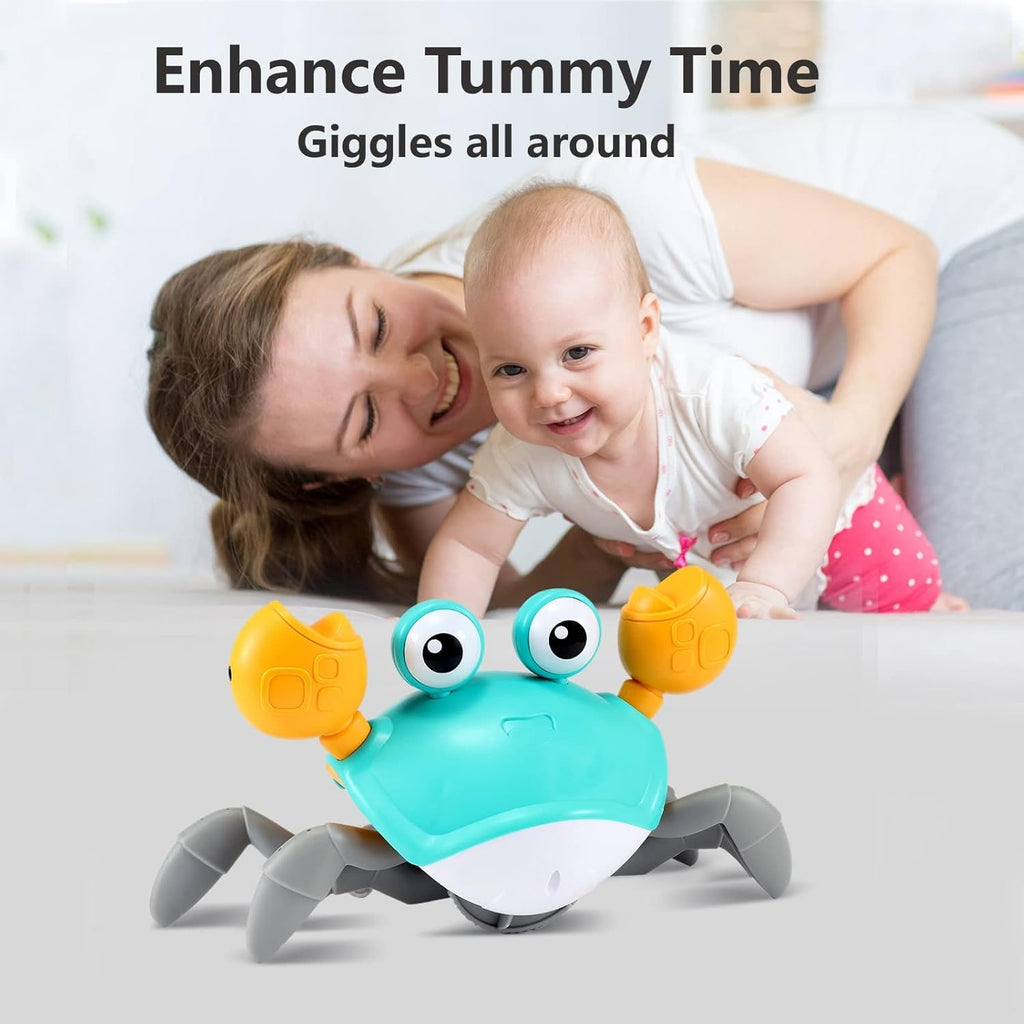 control future Crawling Crab Baby Toy - Infant Tummy Time Toys 3 4 5 6 7 8 9 10 11 12 Babies Boy 3 - 6 6 - 12 Learning Crawl 9 - 12 12 - 18 Walking Toddler 36 Months Old Music Development 1st Birthday Gifts - BabyNestia
