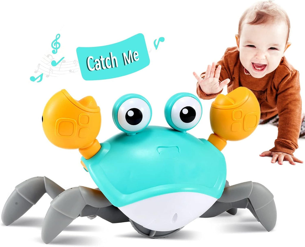 control future Crawling Crab Baby Toy - Infant Tummy Time Toys 3 4 5 6 7 8 9 10 11 12 Babies Boy 3 - 6 6 - 12 Learning Crawl 9 - 12 12 - 18 Walking Toddler 36 Months Old Music Development 1st Birthday Gifts - BabyNestia