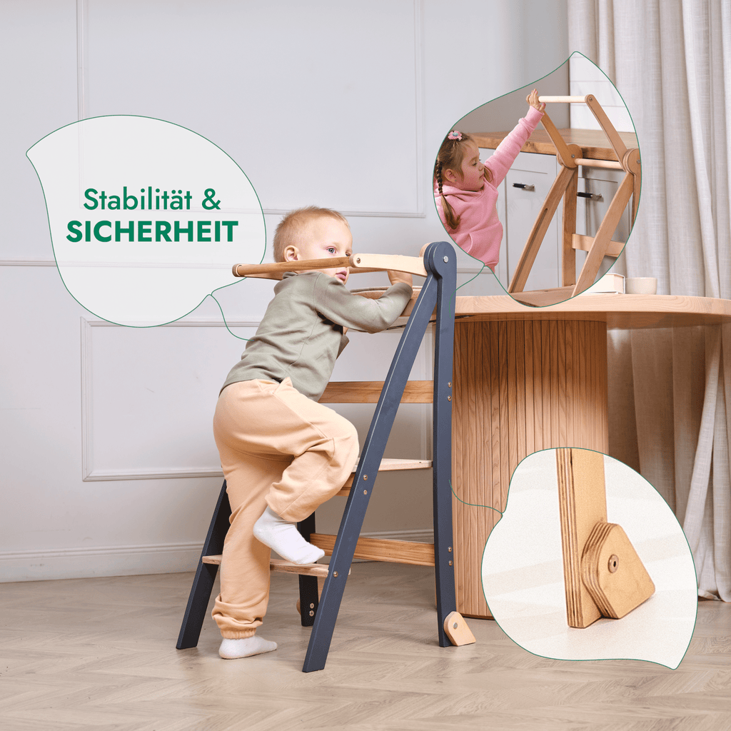 Échelle d’apprentissage en bois Montessori : tabouret pour enfants – Beige** - BabyNestia