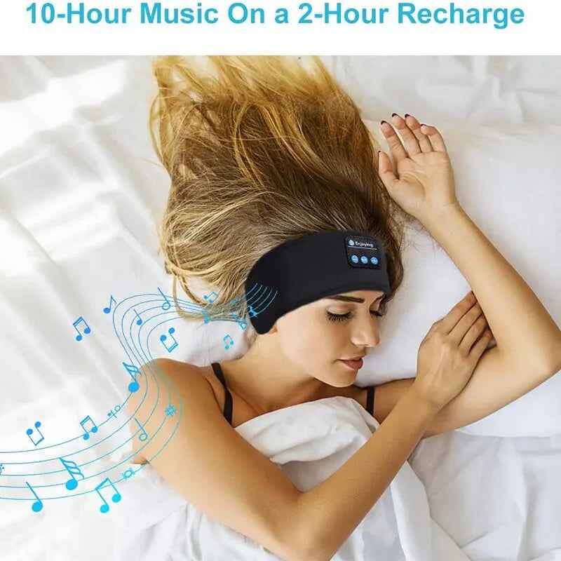 Fone Bluetooth Earphones Sports Sleeping Headband Elastic Wireless Headphones Music Eye Mask Wireless Bluetooth Headset Headband - BabyNestia