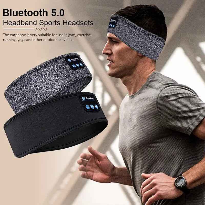 Fone Bluetooth Earphones Sports Sleeping Headband Elastic Wireless Headphones Music Eye Mask Wireless Bluetooth Headset Headband - BabyNestia