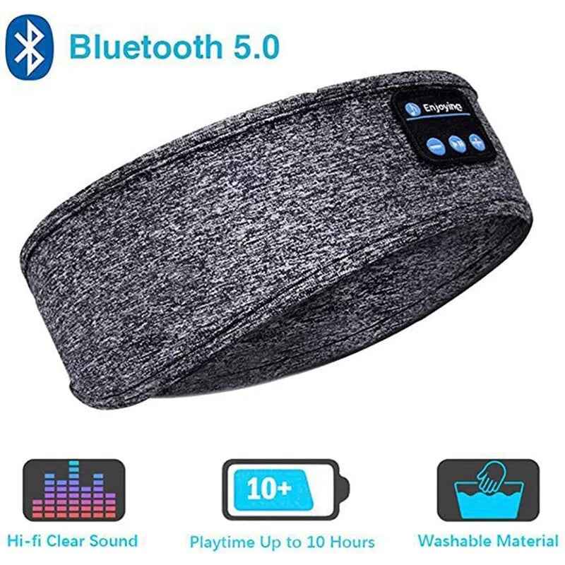 Fone Bluetooth Earphones Sports Sleeping Headband Elastic Wireless Headphones Music Eye Mask Wireless Bluetooth Headset Headband - BabyNestia