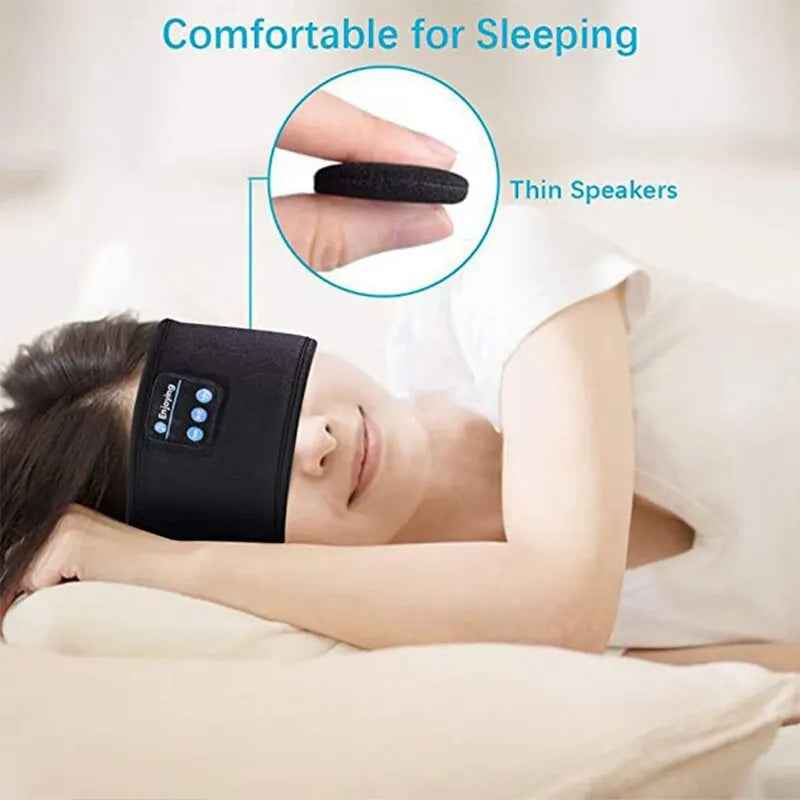 Fone Bluetooth Earphones Sports Sleeping Headband Elastic Wireless Headphones Music Eye Mask Wireless Bluetooth Headset Headband - BabyNestia
