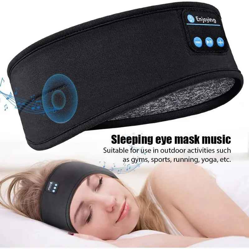 Fone Bluetooth Earphones Sports Sleeping Headband Elastic Wireless Headphones Music Eye Mask Wireless Bluetooth Headset Headband - BabyNestia
