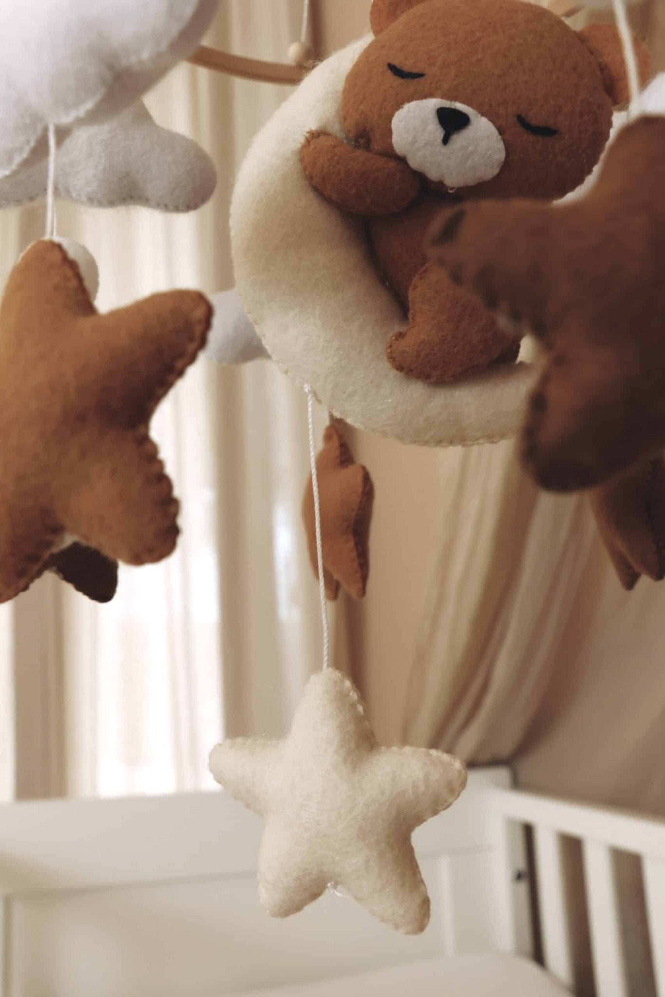 Handmade Sleeping Teddy baby mobile - BabyNestia