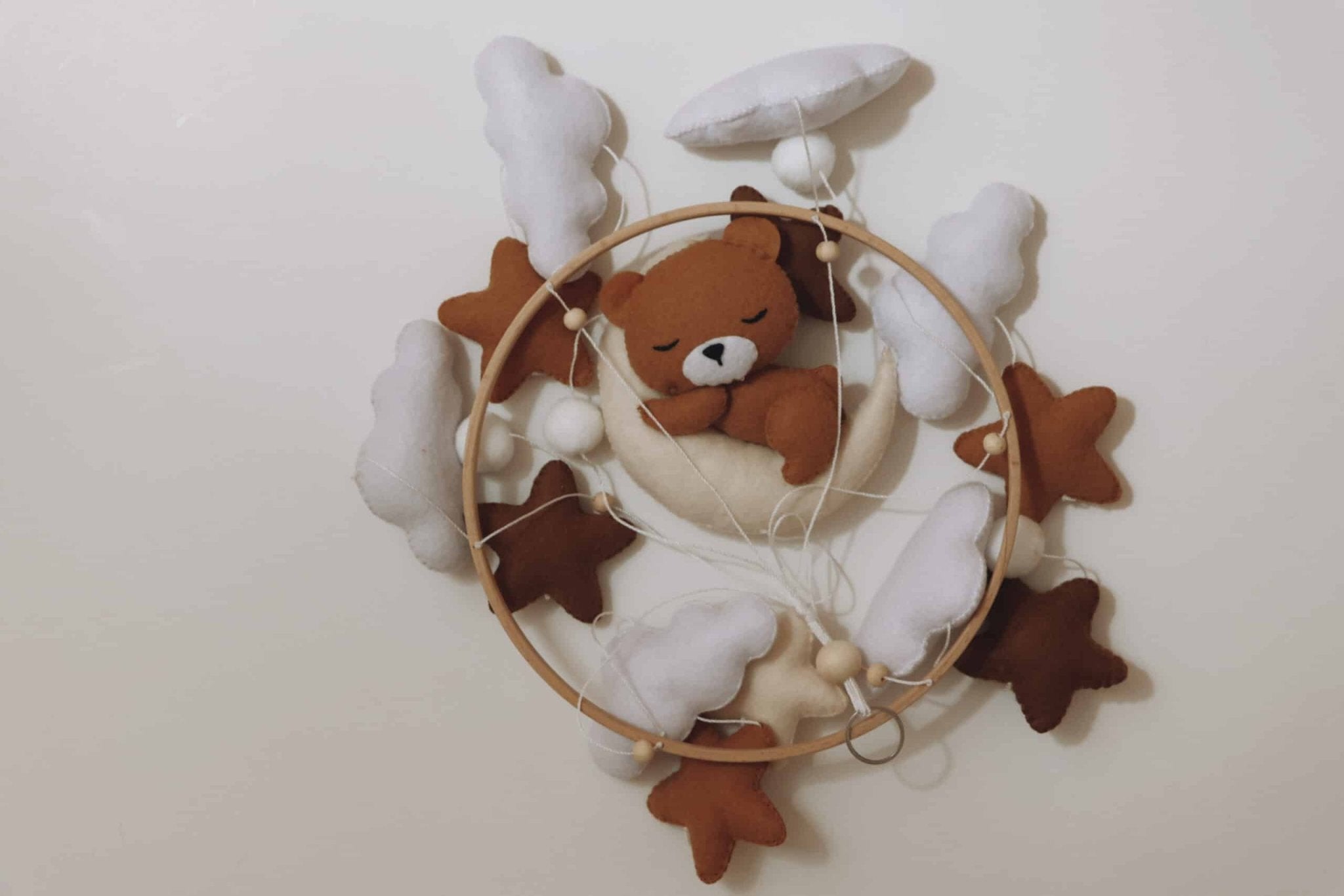 Handmade Sleeping Teddy baby mobile - BabyNestia
