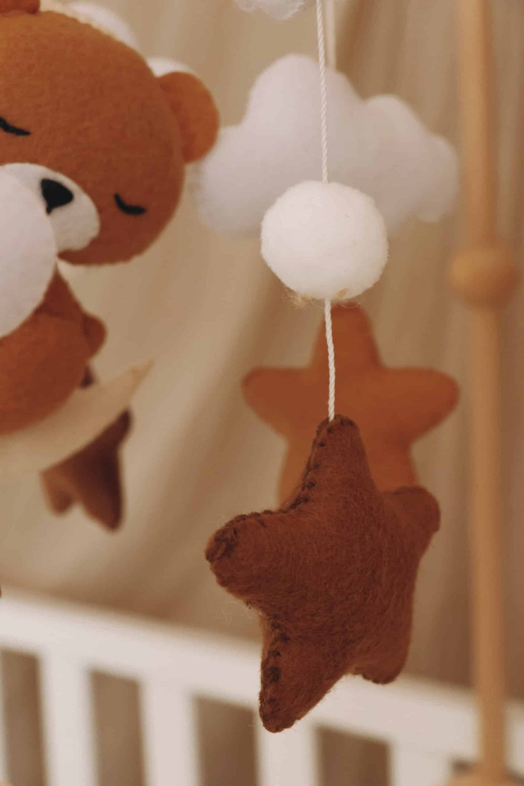 Handmade Sleeping Teddy baby mobile - BabyNestia