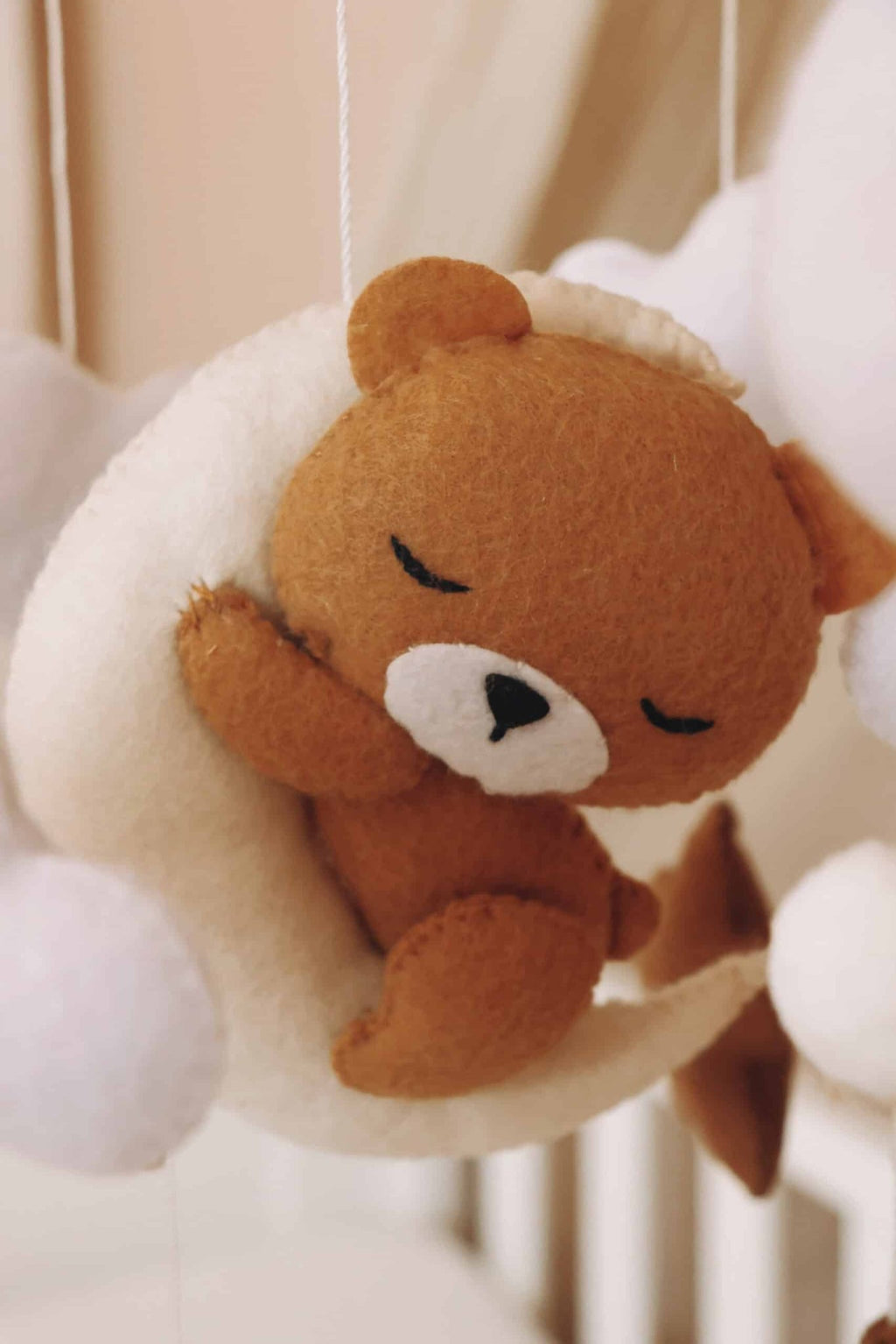 Handmade Sleeping Teddy baby mobile - BabyNestia