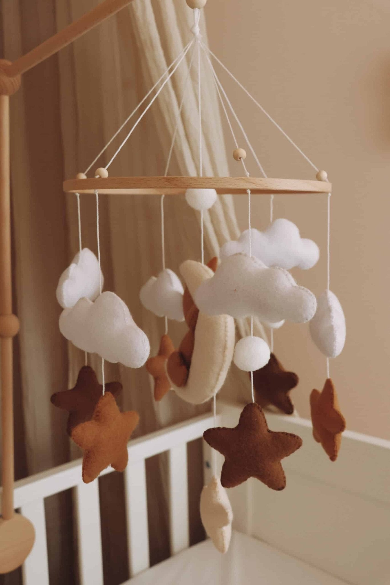 Handmade Sleeping Teddy baby mobile - BabyNestia