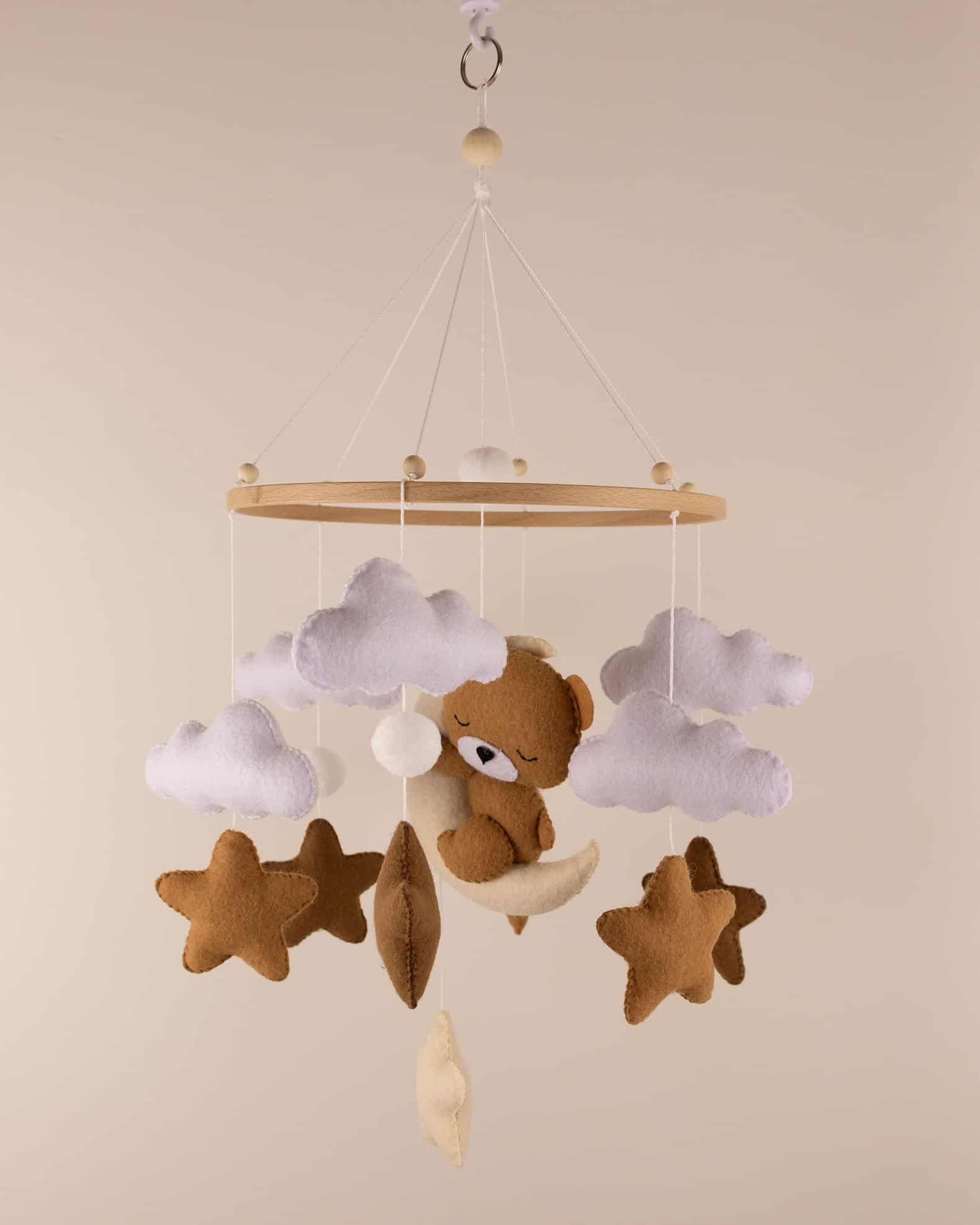 Handmade Sleeping Teddy baby mobile - BabyNestia
