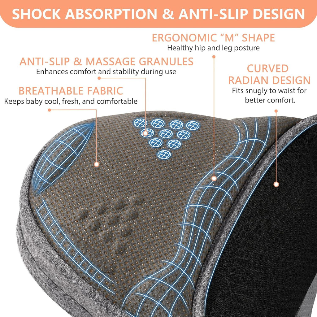 HKAI Porte - bébé avec siège hanches (Baby Hip Carrier) • Lauréat du Mom’s Choice Award • Porte - bébé avec ceinture ajustable et tissu respirant en mesh • Conception ergonomique, avec surface anti - dérapante sur le siège pour plus de sécurité - BabyNestia