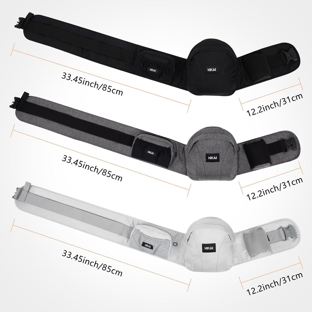 HKAI Porte - bébé avec siège hanches (Baby Hip Carrier) • Lauréat du Mom’s Choice Award • Porte - bébé avec ceinture ajustable et tissu respirant en mesh • Conception ergonomique, avec surface anti - dérapante sur le siège pour plus de sécurité - BabyNestia