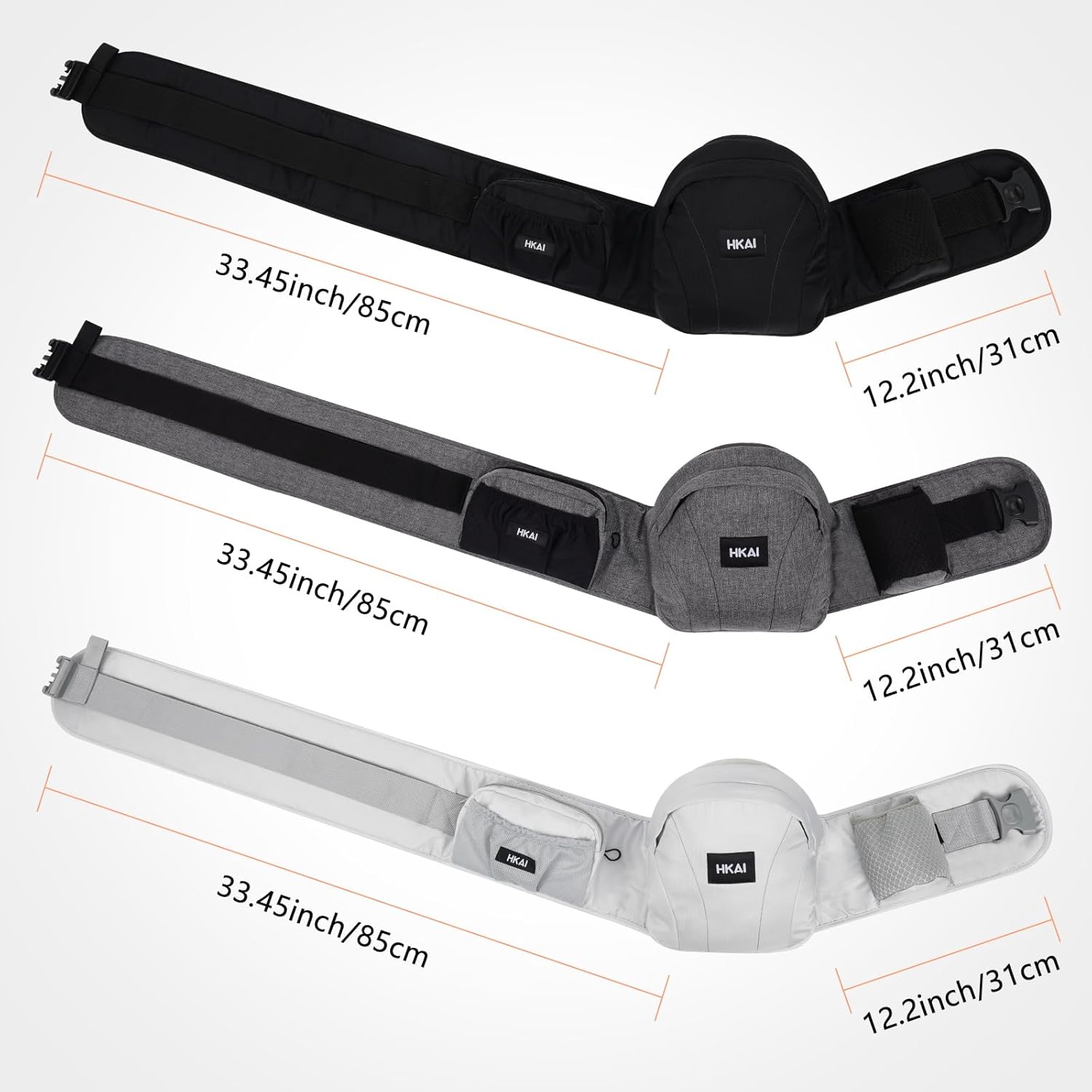 HKAI Porte - bébé avec siège hanches (Baby Hip Carrier) • Lauréat du Mom’s Choice Award • Porte - bébé avec ceinture ajustable et tissu respirant en mesh • Conception ergonomique, avec surface anti - dérapante sur le siège pour plus de sécurité - BabyNestia