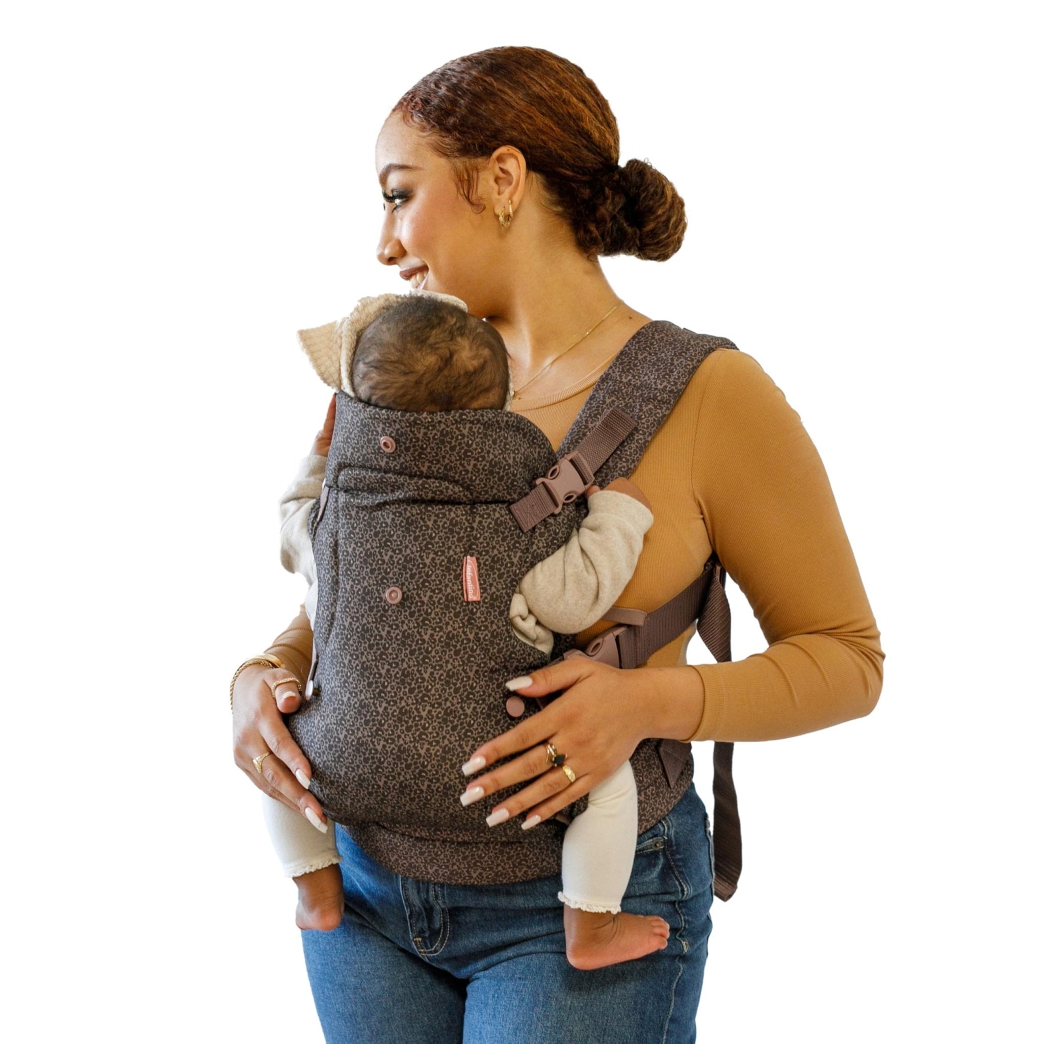 Infantino - Porte - bébé Flip 4 - en - 1 - Ergonomique - 4 façons de porter - Convertible - Confortable - Lanières Rembourrées - Ajustable - Support de Tête - Pour Bébés De 3,6 à 14,5 kg - Gris - BabyNestia