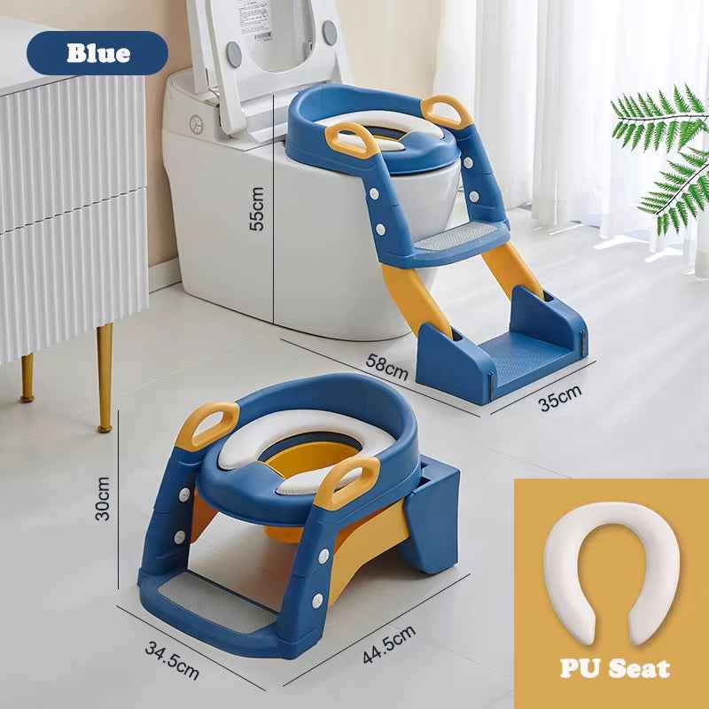 Newly Upgraded Portable Toilet Seat Foldable Children'S Pot Potty Training Seat Step Stool Portable Potty Child Pot Bebe Toilet - BabyNestia