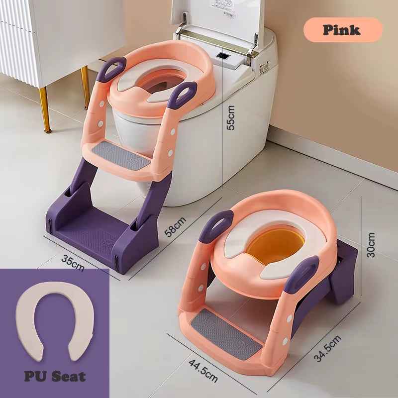 Newly Upgraded Portable Toilet Seat Foldable Children'S Pot Potty Training Seat Step Stool Portable Potty Child Pot Bebe Toilet - BabyNestia