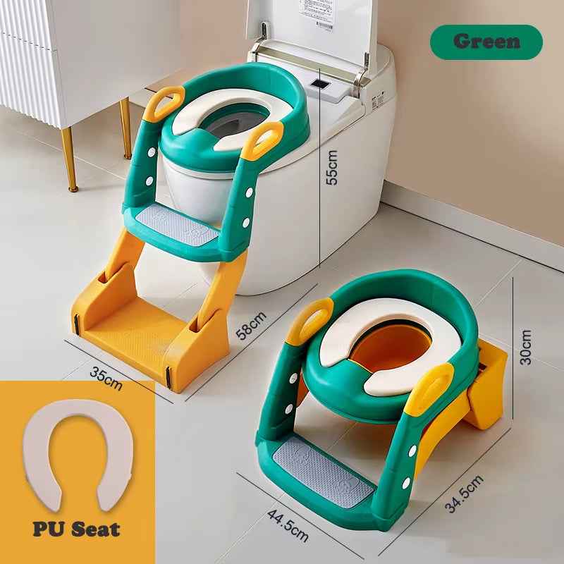 Newly Upgraded Portable Toilet Seat Foldable Children'S Pot Potty Training Seat Step Stool Portable Potty Child Pot Bebe Toilet - BabyNestia